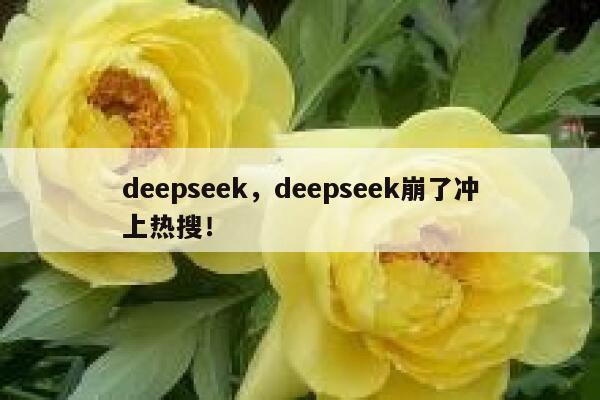 deepseek,deepseek崩了冲上热搜! 第1张 deepseek,deepseek崩了冲上热搜! 第1张