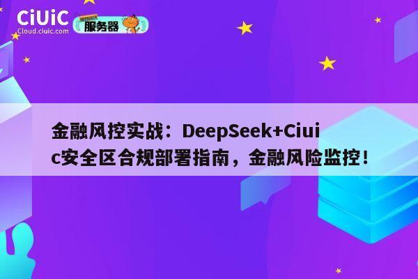 金融风控实战:DeepSeek+Ciuic安全区合规部署指南,金融风险监控! 第1张 金融风控实战:DeepSeek+Ciuic安全区合规部署指南,金融风险监控! 第1张
